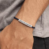 Stainless Steel God IS IN Control Tube Bracelet Rope Adjustable Inspirational Bracelets Stretchable with Card - Image 4