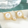 Court Style Elegant Inlaid Imitation Pearl Golden Dangle Earrings for Women Temperament Wedding Anniversary Jewelry Gifts - Image 4
