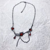 Hiphop Red Zircon Pendant Necklace for Men Chokers Black Chain Red Crystal Waterdrop Tassel Double Layered Neck Chain Jewelry - Image 5