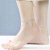 Silver Heart Rhinestone CZ Pendant Double Layer Anklets Women Jewelry Summer Zircon Foot Chain Bracelet - Image 2