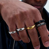 Simple Stainless Steel Mobius Band Rings for Men,Silver Gold Black Grey Color Love Eternity Couple Ring,Punk Jewelry - Image 1