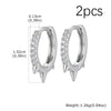Creative Gothic Punk Rivet Heart Hoop Earrings, Stainless Steel Geometric Piercing Earrings, Unique Cool Jewelry for Party - Image 9