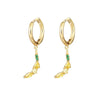 Fruit Charm Huggie Earrings with Colorful Stone Accents - Image 19