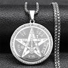 Tetragrammaton Pentagram Amulet Necklace for Women Men Stainless Steel Jewish Israel Talisman Pentacle Chain Jewelry NZZZ499S02 - Image 2
