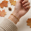 Wave Curved Hammered Textured Bangle Stainless Steel Gold Plated Bangles Minimalist Office Women Jewelry - Image 4