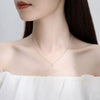 Pandent Necklace Silver Plated White Gold Gra Dainty Necklaces for Women - Image 5