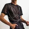Rock Multilayer Metal Tassels Waist Belly Chain Necklace for Men Punk Silver Color Summer Party Beach Club Body Jewelry - Image 2