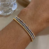 Stainless Steel Bead Stretch Bracelet 3mm or 4mm in Gold-Tone Silver-Tone or Mixed - Image 2