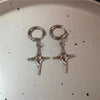 Punk Rock Hollow Thorns Love Heart Pendant Hoop Earrings for Women Men, Lover Cool Rivets Spike Earings Jewelry - Image 13