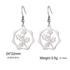 Birth Flowers Dangle Earrings Stainless Steel Gold Color Daisy Rose Snowdrop Women's Floral Earring Jewelry Birthday Gift - Image 18