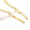 Stainless Steel Plated Gold Cuban Flat Chain Necklace 2/3/4/5mm Blade Necklace Snake Bone Chain Men Women Jewelry Gifts - Image 2