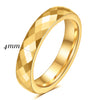 4/6MM Black/Gold/Silver Faceted Edge Dome Polished Tungsten Carbide Wedding Band Rings for Women Size 5-12 - Image 8