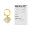Small Clear Crystal Heart Earrings for Women Gold Plated Dangle Earrings CZ Jewelry Gifts - Image 4