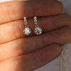 Silver Needle Simple Zircon Crystal Gold Silver Plated Earrings Jewelry Gift Butterfly Flower Girls Earrings - Image 3