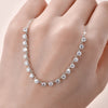 Bubble-Style Clear Stone Necklace with 3 mm Accents and 45 cm to 50 cm Chain - Image 12