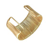 Adjustable Open Wire Cuff Bracelet in Gold-Tone or Silver-Tone - Image 4
