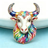 Lovely Bull Brooches For Women Unisex 2-color Rhinestone Enamel Cattle Taurus Zodiac Animal Party Office Brooch Pins - Image 5