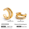 Delicate Cubic Zirconia Earrings For Women Gold Plated Stainless Steel Clip Earrings Simple Jewelry Gift - Image 10