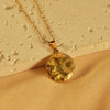 Gold Plated Necklace Stainless Steel Necklace Sun Star Moon Disk Pendant Necklace for Men and Women - Image 1