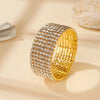 Classic Multilayer Shiny Crystal Rhinestone Cuff Bracelets Bangles Women Wristband Gold Silver Color Wedding Bracelet Jewelry - Image 7