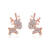 Cartoon Animal Deer Stud Earrings Small Antler Earing For Girls Kid CZ Crystal Stone Christmas Gift Jewelry Women - Image 15