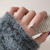 Silver Open Finger Ring Punk Heart Irregular Geometric Stackable For Women Girl Jewelry Gift - Image 31