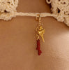 Stainless Steel Boho Summer Beach Sun Starfish Pearl Tassel Bikini Pendant For Women Red Coral Shell Seahorse Swimwear Accessory - Image 12