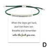 Don't Let The Hard Days Win Bracelet Stainless Steel Engraved Tube Adjustable Braided Rope Bangle Jewelry Gift for Women Men - Image 6