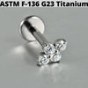 Cz Flower Titanium Cartilage Earrings Stud 16G Internally Threaded Sun Helix Ear Tragus Piercing Jewelry - Image 33