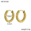 Carlidana Chic Simple Hoop Earrings Simple Women Earrings Stainless Steel Gold Plated Twisted Circle Huggies Earring - Image 19