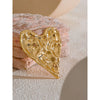 Stainless Steel Metal Hammer Heart Love Brooch Pin Jewelry Pvd Plated Clothing Accessory - Image 4
