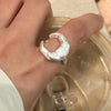 Silver Matte Finish Moon Open Rings For Women Ladies Jewelry Accessories Jewellery Argent - Image 7
