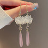 1Pair Chinese Style Lotus Pendant Tassel Earrings For Women Girls Classic Retro Elegant Long Drop Earrings Jewelry Gifts - Image 2