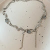 Korean Crystal Opal Moonstone Necklaces for Women Layered Zircon Star Choker Collar Y2K Aesthetic Egirl Necklace Jewelry - Image 13