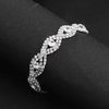 Korean Style Jewelry Rhinestone Bracelet for Women, Simple Diamond Shaped Geometric Diamond Inlaid Bracelet, Shining for - Image 5