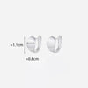 Silver Color Brushed Oval Mini Hoop Earrings for Women Party Jewelry Light Accessories - Image 4