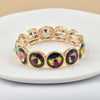 crystal bracelet For Women colorful Geometric rhinestone square elastic thread red white pink bracelet boho style - Image 40