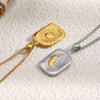 La. Muses Mixed Color Sun Moon Double Sided Pendant Stainless Steel Women's Necklace Pvd Gold Plated Jewelry Accessories - Image 3