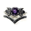 Three-Piece Star and Crescent Ring Set in Multiple Colors - Image 7