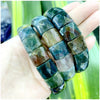 Stone Lapis Lazuli Tiger Eye Agate Morgan Faced Square Elastic Bracelet for Men and Women Charm Jewelry - Image 19