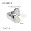 Minimalist Asymmetric Hollow Ring in Stainless Steel - Image 10