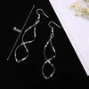 Spiral Women's Hook Earrings Hollow Twist Geometric Statement Long Hanging Earrings Wraped Oval Metal Pendants Earrings - Image 8