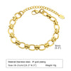 Chunky Stainless Steel Link Chain Bracelet in Gold-Tone - Image 18