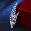 Men Feather Brooch Pin, Vintage Alloy Feather Brooch, Men's Leaf Suit Collar Pin - Image 5