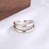 Silver Geometry Simple Adjustable Rings For Women Jewelry Accessories Jewellery Moneys - Image 2
