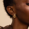 Vintage Three Layers Mini Knot Stud Earrings for Women Gold Plated Twisted Small Circle Stainless Steel Earring Punk Jewelry - Image 5