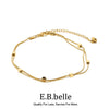 Gold Plated 316L Stainless Steel Hypoallergic Anklets For Women Double Layer Snake Chain Feet Bracelet on the Leg - Image 1