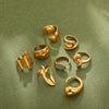 Vintage Stainless Steel Rings for Women Punk Chunky Irregular Smooth Adjustable Open Ring Jewelry Weddings Gifts - Image 24