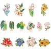 Flower Plant Metal Brooch Set, Enamel Lapel Pins for Clothing Decoration, Gift. Enamel Pin - Image 1