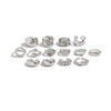 Irregular Hollow Geometric Open Ring Set 14 Pieces - Image 12